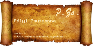 Pályi Zsuzsanna névjegykártya
