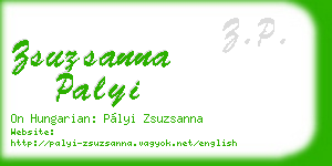 zsuzsanna palyi business card